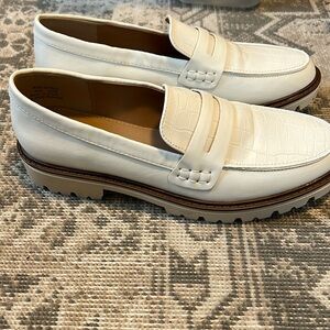 White loafers